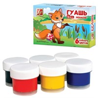 Гуашь 6цв ZOO 19С1251-08 /ЛУЧ/