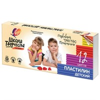 Пластилин 12цв Школа творчества 240 гр. 29С1763-08 /ЛУЧ/