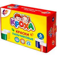 Краски пальчиковые 6 цв. 40 мл 24С 1508-08 /ЛУЧ/