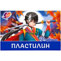 Пластилин классический "Аниме" 24 цвета (синий) 33С 2212-08 /ЛУЧ/