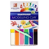 Пластилин 12цв Классика 240гр. 7С331-08 /ЛУЧ/