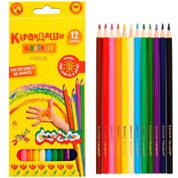 Карандаши цветные 12 цв. Каляка-маляка ККМ12