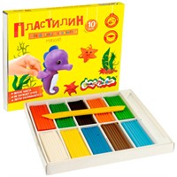 Пластилин 10 цв. Каляка-маляка ПКМ10-П 150г.