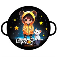 Ледянка мягкая круглая Dvizhok Лунный свет 45см черная 80525