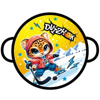 Ледянка мягкая круглая Dvizhok Леопард 45см желтая 80520