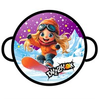 Ледянка мягкая круглая Dvizhok Девочка 45см фиолетовая 80526
