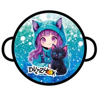 Ледянка мягкая круглая Dvizhok Искорки 45см бирюзовая 80523