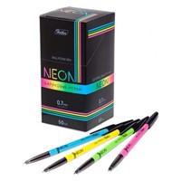 Ручка шариковая синяя NEON 50072 Hatber