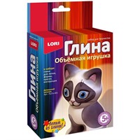 Набор для творчества Игрушка из глины объемная Домашний котенок Пз/Гл-001 LORI