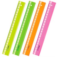 Линейка 20см Стамм "Neon Crystal", пластиковая, ассорти ЛН12 083877