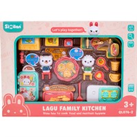 Игровой набор QL076-2 Семейная кухня с питомцами в кор.