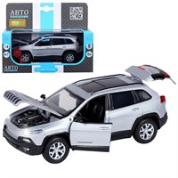 Модель 1:32 Jeep  Cherokee, серебряный 1251498JB Автопанорама