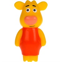 Резиновая игрушка Оранжевая корова Бо, 10см LX-OR-COW-04