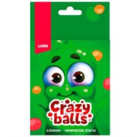 Набор Химические опыты.Crazy Balls "Оранжевый, зелёный и сиреневый шарики" Оп-102