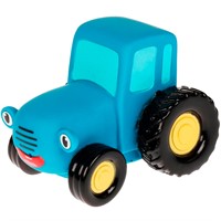 Резиновая игрушка СИНИЙ ТРАКТОР с улыбкой 10 см LX-ST200429
