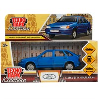 Модель 2114-12-BU LADA -2114 "SAMARA", 12 см, двери, багаж, инерц., синий Технопарк  в коробке