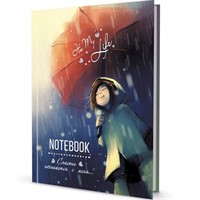 Записная книжка 20 л "It’s My Life Notebook" Счастье начинается с меня красно-синяя с зонтом 978-5-00141-541-1