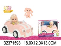 Кукла малышка 91066-A в машине в кор.