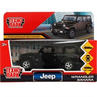 Модель SAHARA5D-12-BK JEEP WRANGLER SAHARA 12 см, двери, багаж, инерц, черный Технопарк в кор.