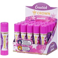 Клей карандаш Crown "Indicator", 15г, с цветным индикатором, ПВП CG-15M