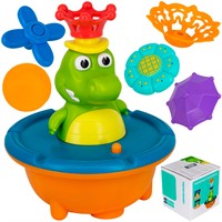 Игрушка для купания 6011 Крокодил с фонтанчиком в кор.