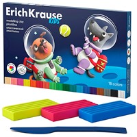 Пластилин 18цв со стеком Kids Space Animals 61334 /Erich Krause/.