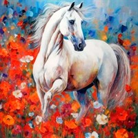 Набор для творчества Алмазные узоры. Белая грация 30*30см 08389