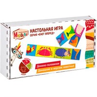 Деревянное Домино-половинки Домашние и морские животные 28 шт. 962497