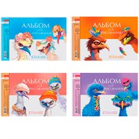 Альбом для рисования 40 л. Модные страусы 40А4Всп Hatber