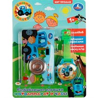 Игрушка на батарейках Фотоаппарат и часы СИНИЙ ТРАКТОР 8 слайдов B2015085-R