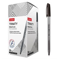 Ручка шариковая Черная TRINITY  0,5мм на масляной основе 085300 Hatber