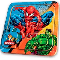 Деревянный Пазл spiderman 10*10 см терм. пакет Буратино SPM-02