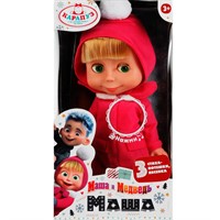 Кукла Карапуз 83033-C Маша 25 см, озвуч, зимняя одежда м/ф Маша и Медведь /18/