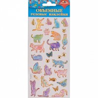 Объемные гелевые наклейки "Кошечки" С3536-10