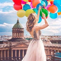 Набор для творчества Роспись по холсту 40х40 см Девушка в Питере Х-5643