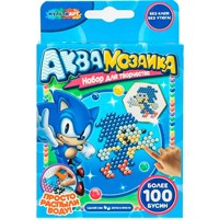 Набор для творчества Аквамозаика 100 бусин Соник МУЛЬТИ АРТ AB-120536