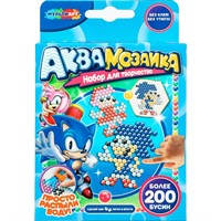 Набор для творчества Аквамозаика 200 бусин Соник МУЛЬТИ АРТ AB-120539
