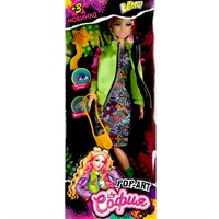 Кукла Карапуз 66001-POPART-S-BB 29 см София , руки и ноги сгиб, ресницы, маникюр, акс