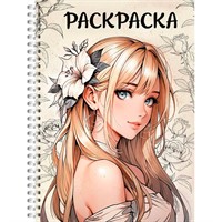 Раскраска 978-5-378-35414-6 Антистресс. ДЕВУШКИ. Аниме девушка с цветком