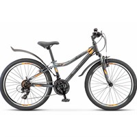 Велосипед двухколесный 24" Navigator-410 V 21-sp 12" антрацитовый/черный EP-00005979