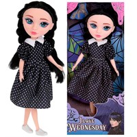 Кукла LG23-WSD-2-RU 23 см I love wednesday, в платье LIKEE GIRL