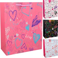 Пакет 18х23х10см сердца Love 141V-924
