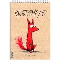 Скетчпад 40 л. Красный лис Sev 14190