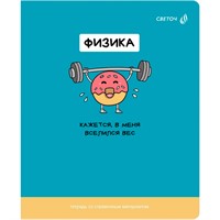 Тетрадь предмет 48 л клетка со справочным материалом "На задней парте" Физика Т141 01306