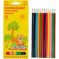 Карандаши цветные 12 цв. Каляка-маляка трехгранные КТКМ12
