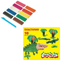 Пластилин 10 цв. Каляка-маляка со стеком ПКМ10 150г.