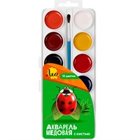 Акварель 12цв медовая с/к Лео Ярко LBWB-0112
