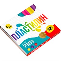 Пластилин 12 цв 240 гр классический Лео Учись LPMC-0112
