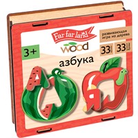 Деревянная Азбука в деревянной коробке Far far land Wood 04834