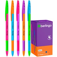Ручка шариковая синяя 0,7мм Berlingo "Tribase grip fuze" 355453